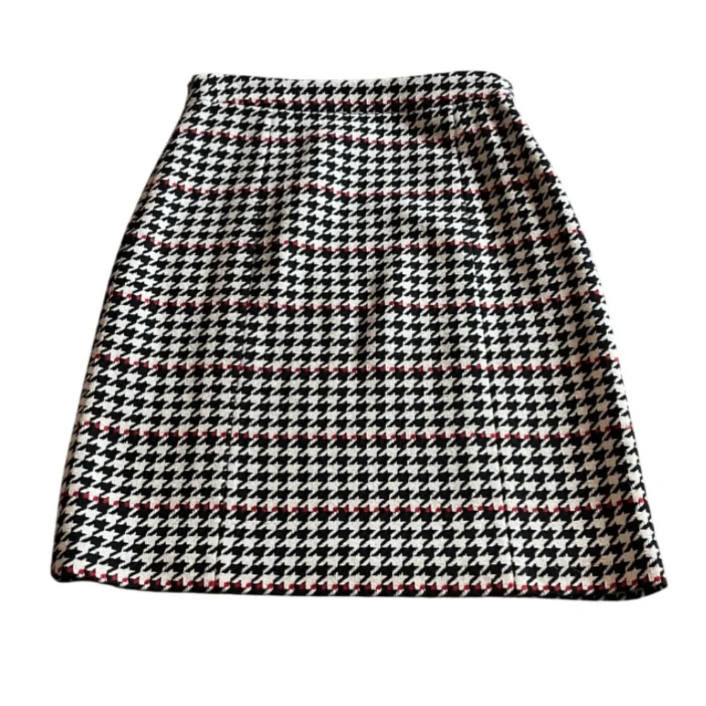 BOSS Vulnova Houndstooth Check Knee Length Skirt - 10